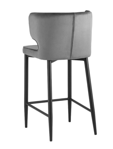 Стул полубарный Stool Group Матео велюр серый MC110C HLR-21 DUAL фото 6