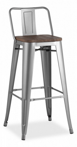 Стул барный Stool Group Tolix Wood YD-H765E-W YG-15 серебристый матовый