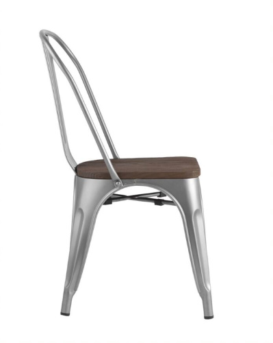 Стул Stool Group Tolix Wood YD-H440B-W YG-15 серебристый матовый фото 4