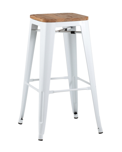 Стул барный Stool Group Tolix Wood YD-H765-W LG-02 белый глянцевый