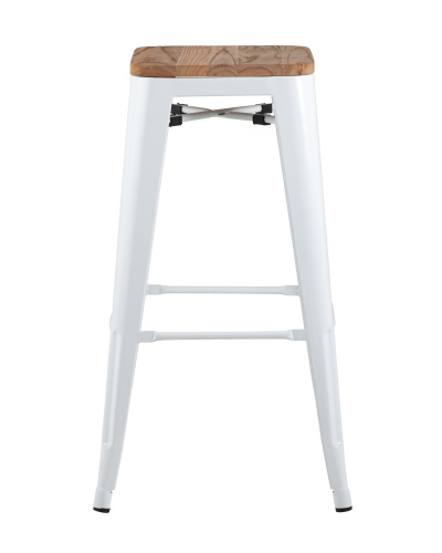 Стул барный Stool Group Tolix Wood YD-H765-W LG-02 белый глянцевый фото 3