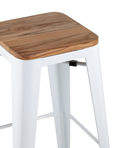 Стул барный Stool Group Tolix Wood YD-H765-W LG-02 белый глянцевый фото 4