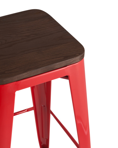 Стул барный Stool Group Tolix Wood YD-H765-W LG-03 красный глянцевый фото 4