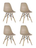 Комплект стульев Stool Group EAMES бежево-серый (8056PP DARK GREY X4)