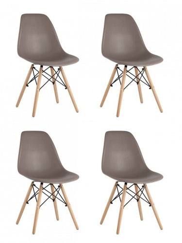 Комплект стульев Stool Group EAMES темно-серый (8056PP WARM GREY X4)