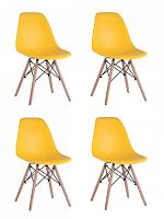 Комплект стульев Stool Group EAMES желтый (8056PP YELLOW X4)