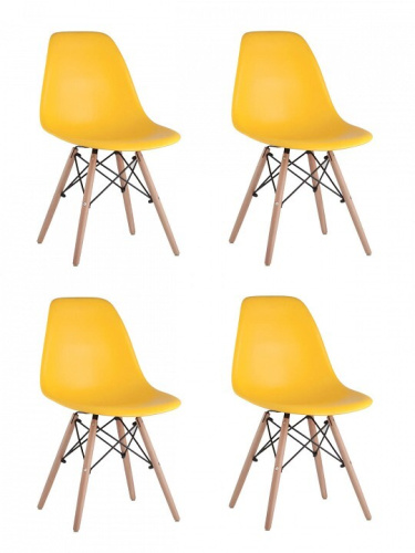 Комплект стульев Stool Group EAMES желтый (8056PP YELLOW X4) фото 2