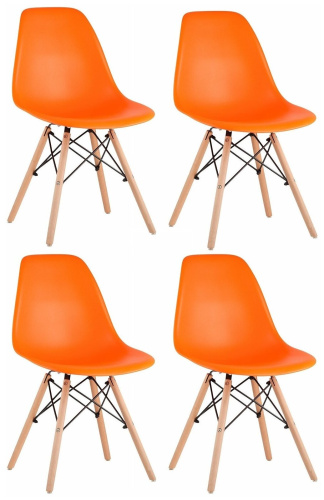 Комплект стульев Stool Group EAMES оранжевый (8056PP ORANGE X4)