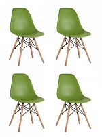 Комплект стульев Stool Group EAMES зеленый (Y801 green X4)