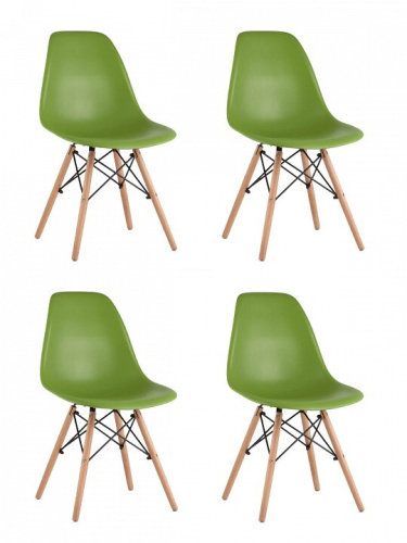 Комплект стульев Stool Group EAMES зеленый (Y801 green X4) фото 2