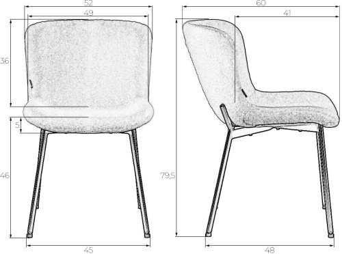 Стул обеденный Dobrin Milo кремовый UF992-02 фото 6