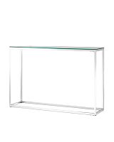 Консоль Stool Group ТАУН 115*30 прозрачное стекло/сталь серебро