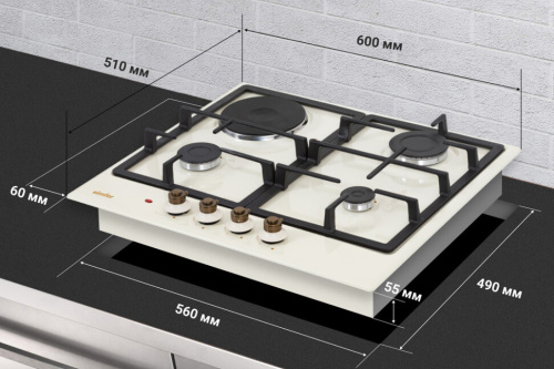 Встраиваемая комбинированная варочная панель Simfer H60V31O522 фото 8