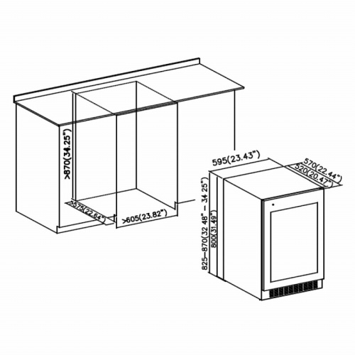 Встраиваемый винный шкаф Korting KFW 803 DB GN фото 6