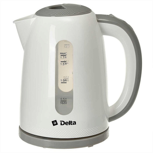 Чайник электрический Delta DL-1106 белый/серый фото 2
