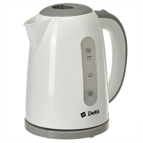 Чайник электрический Delta DL-1106 белый/серый фото 3