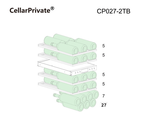 Встраиваемый винный шкаф Cellar Private CP027-2TB фото 7