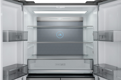 Холодильник Weissgauff WCD 590 Nofrost Inverter Premium Biofresh Blue Glass фото 5