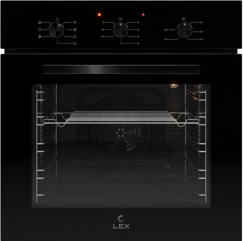 Встраиваемый электрический духовой шкаф Lex EDM 073 BBL черный фото 2