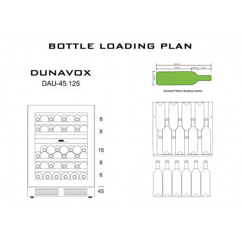 Встраиваемый винный шкаф Dunavox DAU-45.125DB.TO фото 5