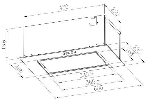 Встраиваемая вытяжка Meferi INBOX60WH Light фото 8