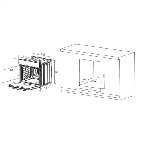 Встраиваемый электрический духовой шкаф Meferi MEO6014BK Ultra фото 8