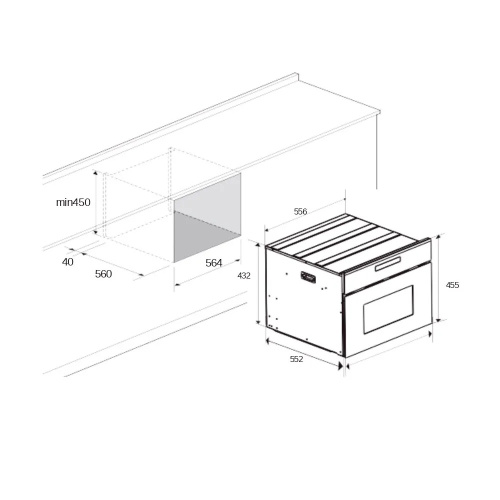 Встраиваемый электрический духовой шкаф Meferi MEO608BK Microwave фото 7