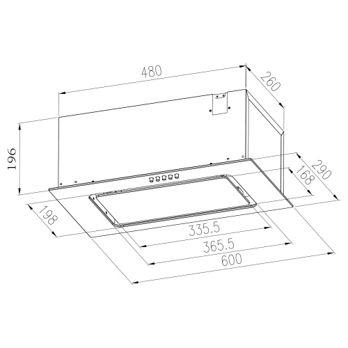 Встраиваемая вытяжка Meferi INBOX60BK Glass Ultra фото 7