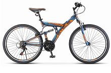 Велосипед Stels Focus V 26 18-SP V030(LU086305/LU083837) тёмно-синий/оранжевый