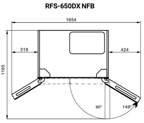 Холодильник Hiberg RFS-650DX NFGB inverter фото 6