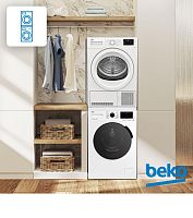Комплект стиральной и сушильной машины Beko WSPE7H616W + DF 7439SXUV