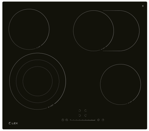 Встраиваемая электрическая варочная панель Lex EVH 642D BL