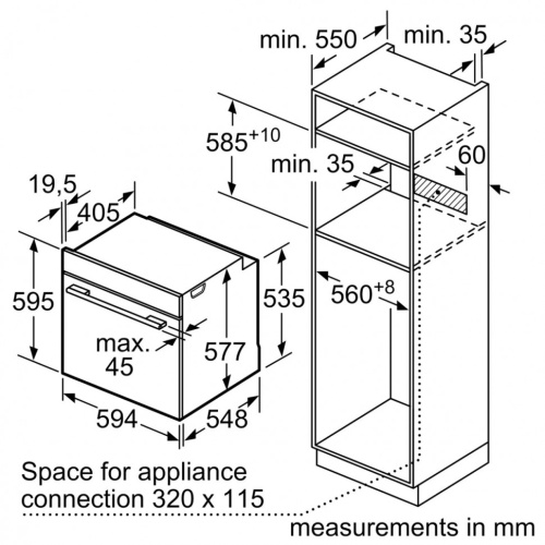 Встраиваемый электрический духовой шкаф Bosch HBG7341W1 фото 4