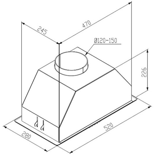 Встраиваемая вытяжка Zugel ZHI522W фото 3