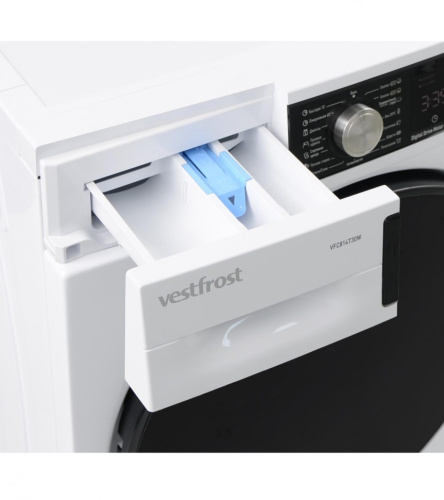 Комплект стиральная и сушильная машина Vestfrost VFTD8HT31W + VFC814T30W в колонну фото 5
