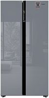 Холодильник Weissgauff WSBS 600 NoFrost Inverter Dark Grey Glass