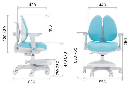 Кресло детское Everprof Kids 101 голубой фото 7