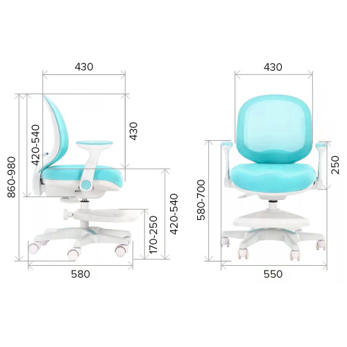 Кресло детское Everprof Kids 102 голубой фото 6