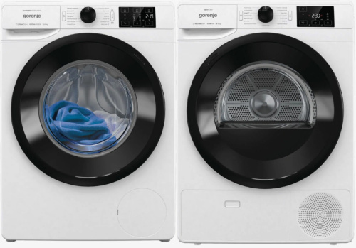 Комплект стиральной и сушильной машины Gorenje WNEI94BS + DNE92/GN фото 2