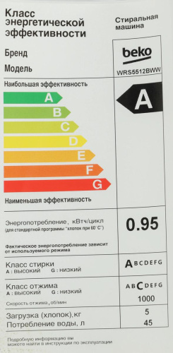 Стиральная машина Beko WRS5512BWW фото 18