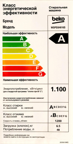 Стиральная машина Beko WSPE6H616S фото 17