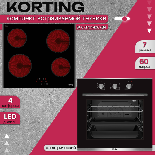 Комплект встраиваемой техники Korting Urban CMX
