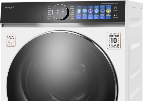 Стиральная машина Weissgauff WM 777 Color Touch Inverter Steam фото 9