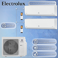 Мульти сплит-система на 2 комнаты Electrolux EACO/I-18FMI-2/N8_ERP + EACS/I-09HP FMI/N8_ERP